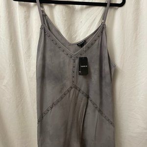 Torrid Grey Studded Long Tunic Cami Top